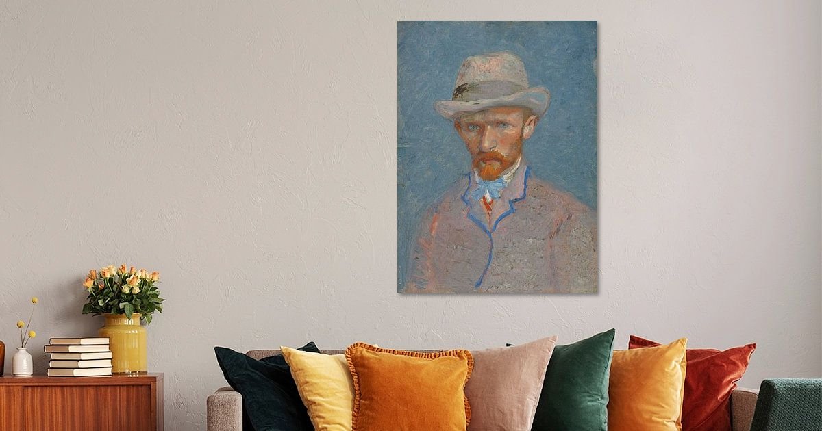 Autoportrait avec chapeau de feutre gris, Vincent van Gogh | Art Heroes